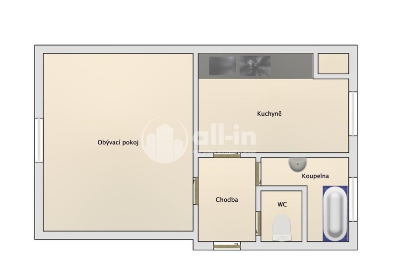 Pronájem bytu 1+1, 44 m2, Vyškov - 7