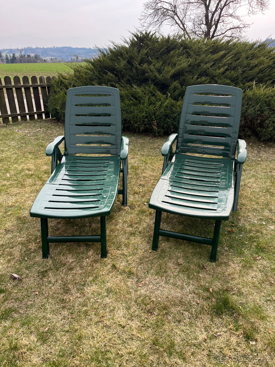 Zelená skládací lehátka - 7