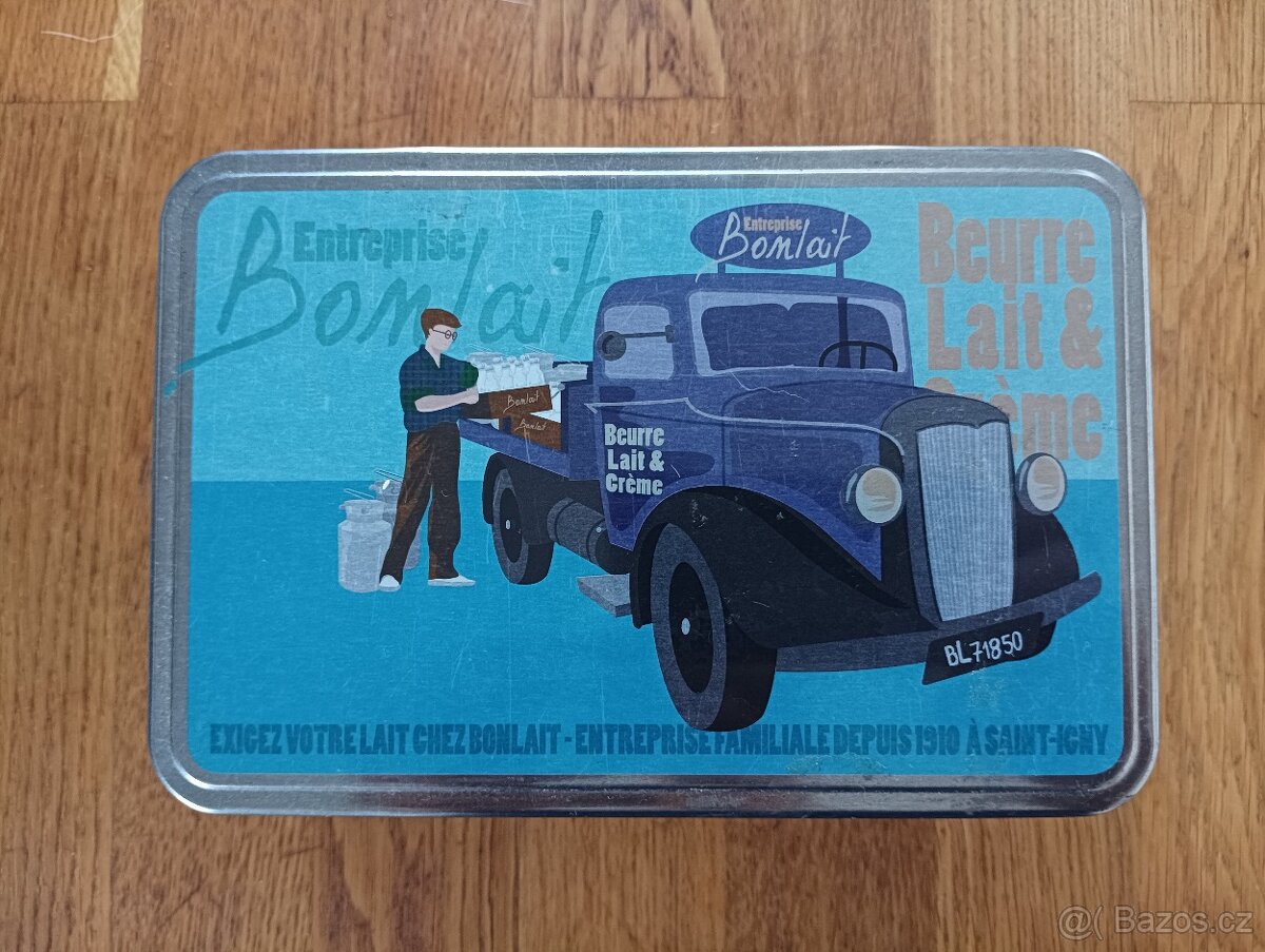 PLECHOVÁ KRABIČKA MASSILLY BONLAIT FRANCIE - 7