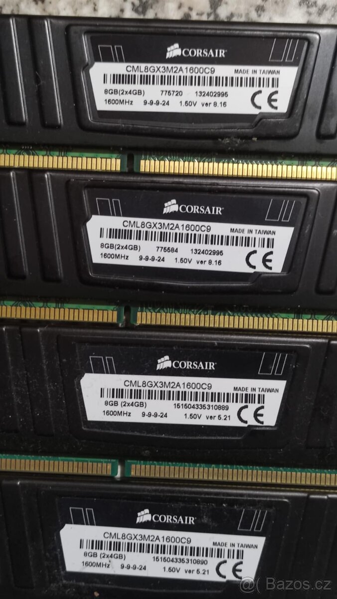 Ram 4GB 8GB 16GB DDR3 1600 CL9 více ks - 7