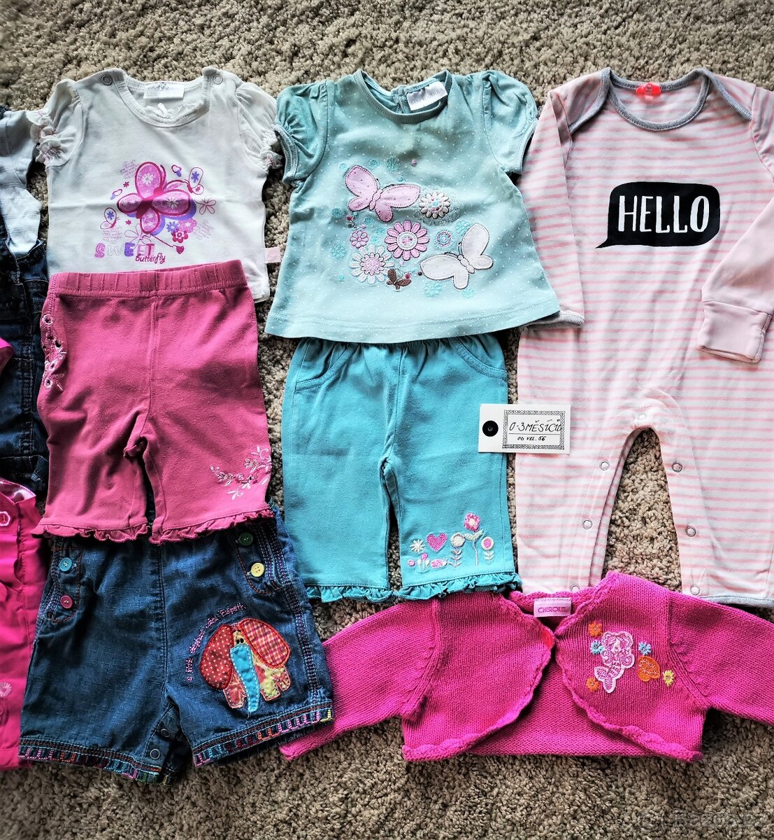 Směs oblečení 56/62/68 zn.NEXT 0-3 měsíce, 3-6 měsíce - 7