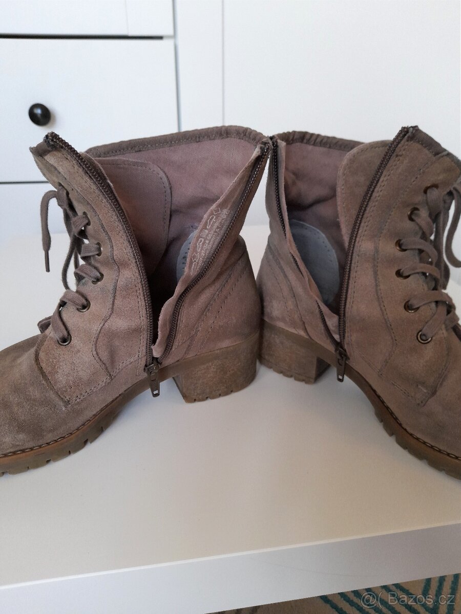 Kožené kotníkové boty s.Oliver (38) - 7