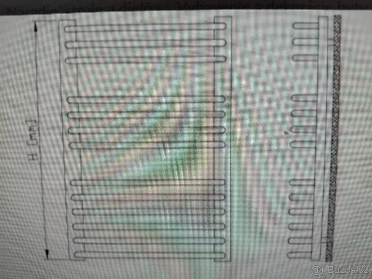 Koupelnový radiátor bílý. - 7