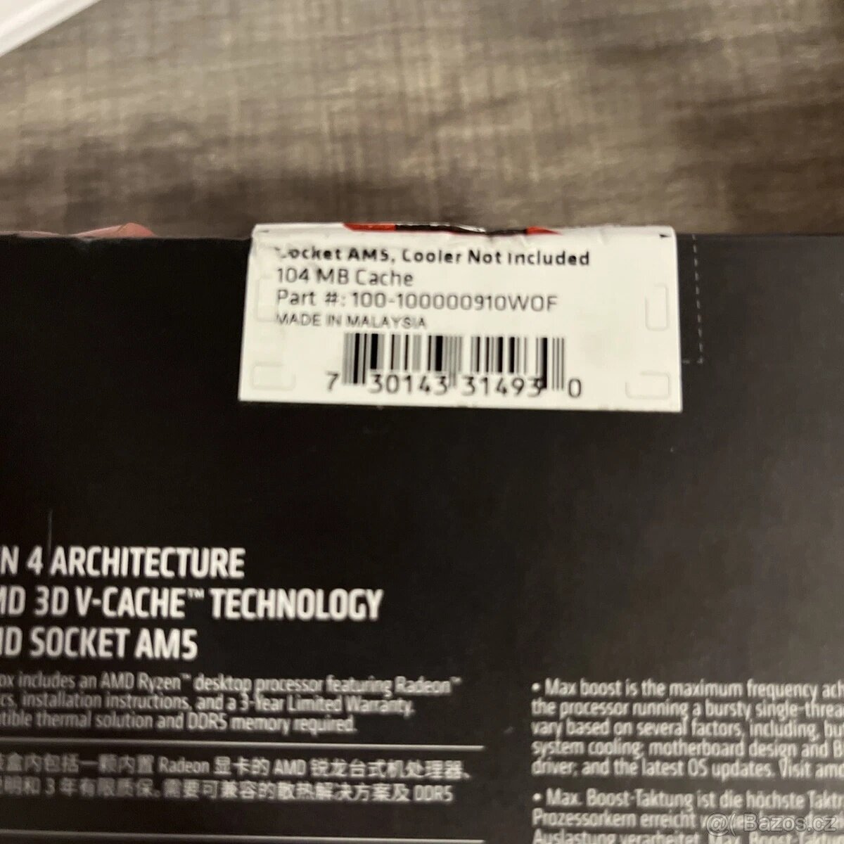 Nový procesor AMD Ryzen 7 7800X3D se zárukou - 7