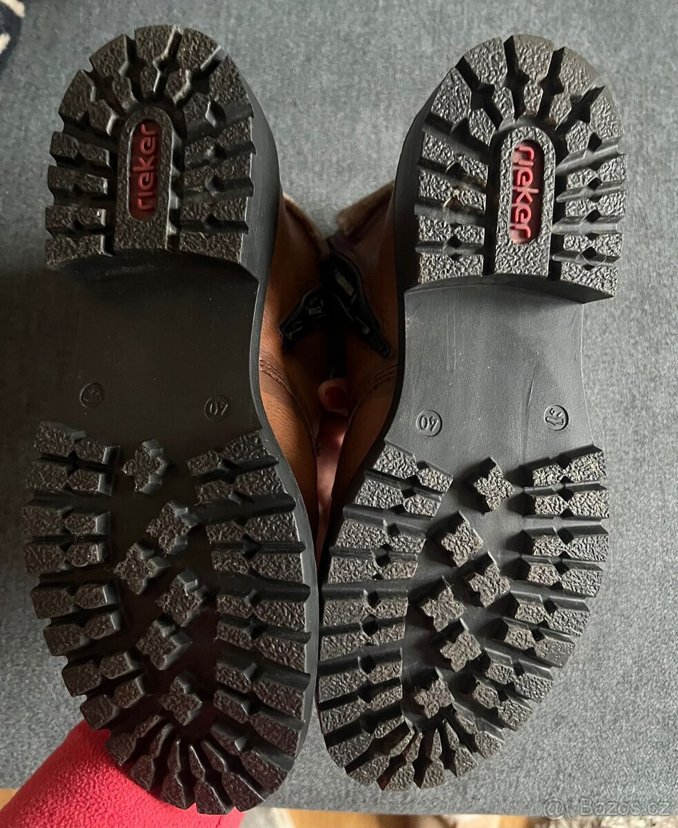 Dámské zimní kožené boty Rieker - 7