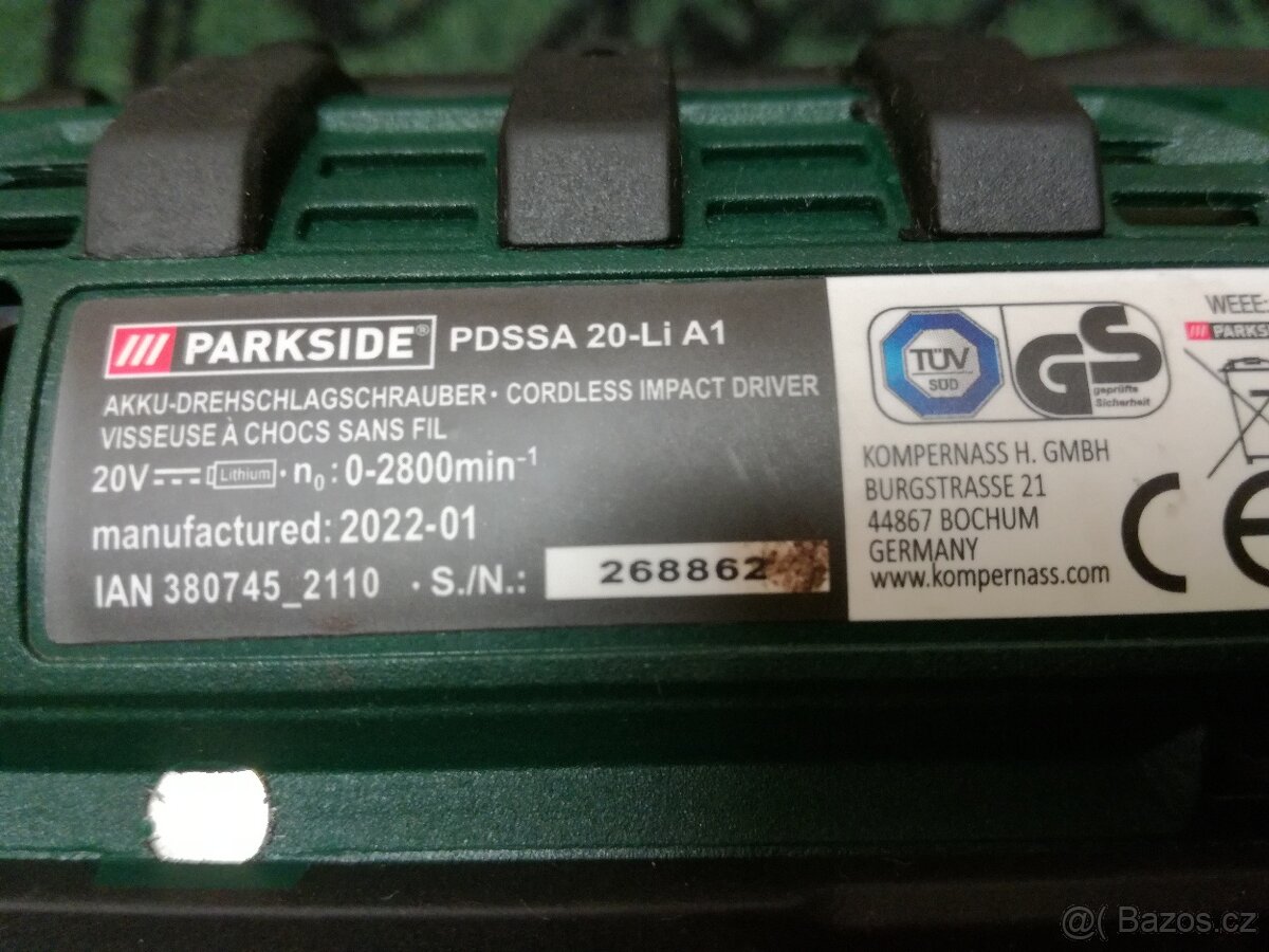 Aku rázový utahovák PARKSIDE 1/4" - 7