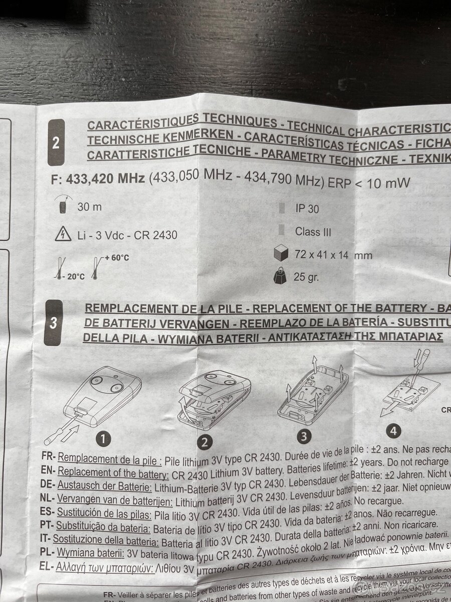 Dálkový ovladač na rolety a garážová vrata SIMU Control - 7