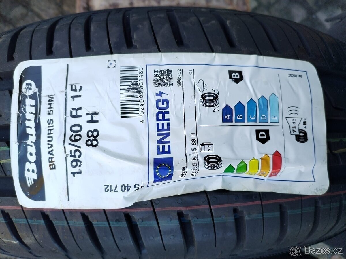 195/60/15 letni pneu BRIDGESTONE a BARUM 195/60 R15 - 7