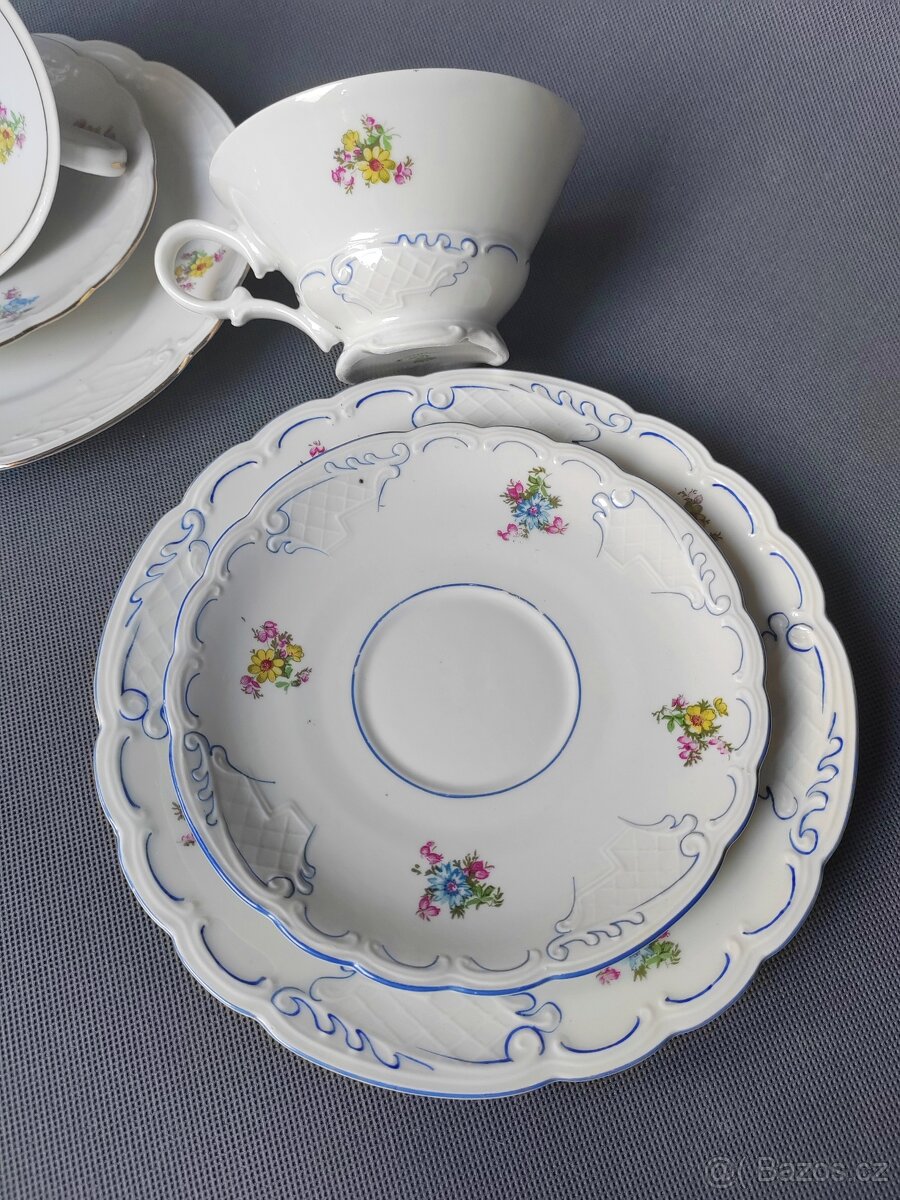 Elegantní porcelánový čajový trio od Carl Alberti 1930-1953 - 7