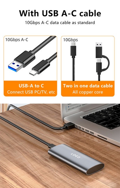Externí box SSD NVMe M2 10 Gbps USB Typ C 3.1 - 7