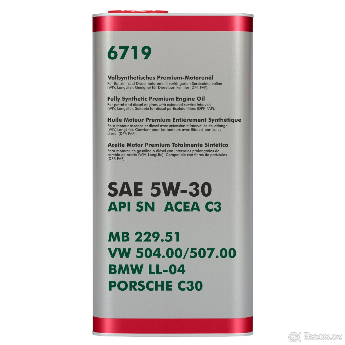 motorový olej  5W-30 sud 60 litrů ,  C3 ,LL (long life) - 7