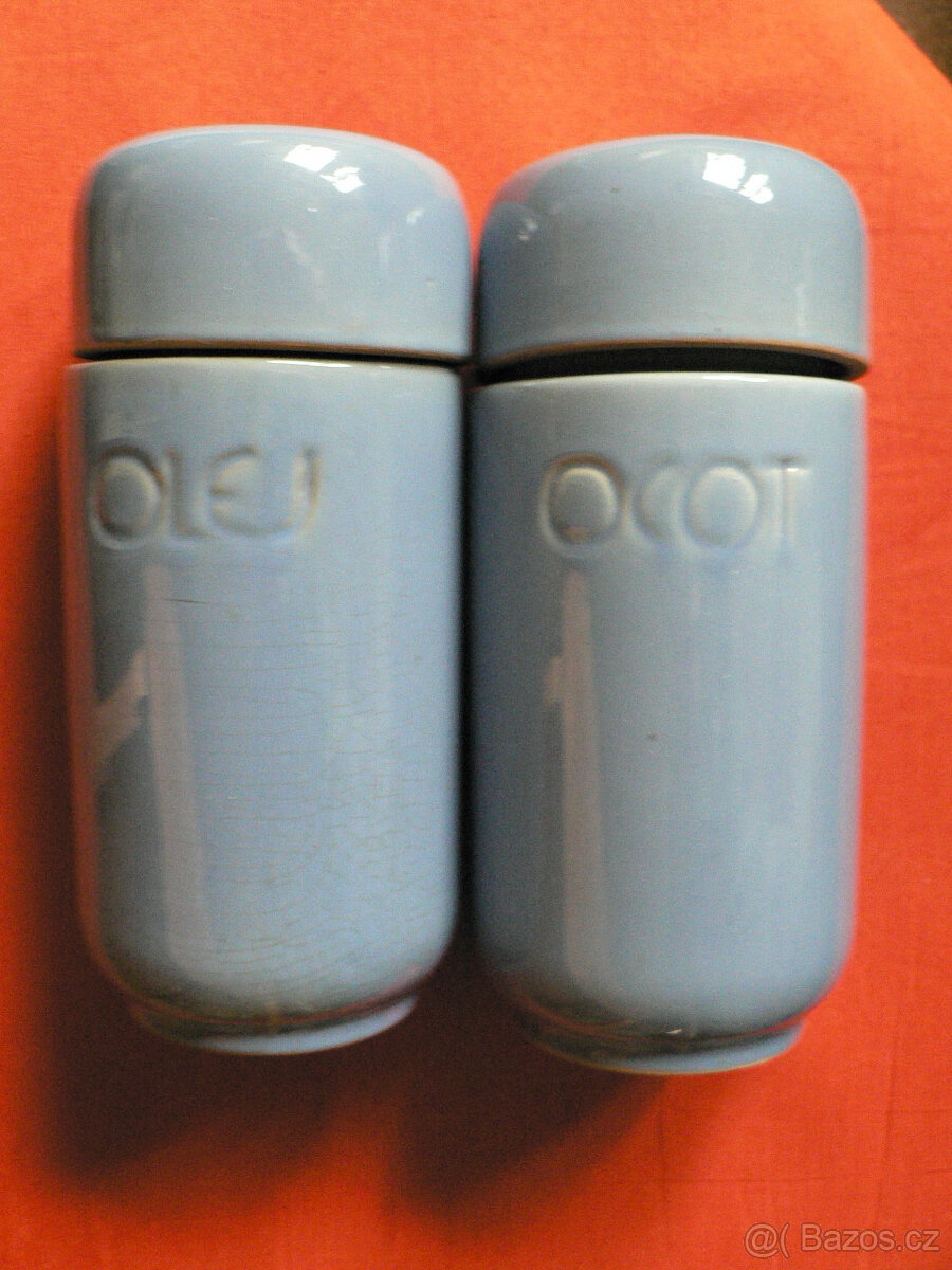 Mal. talíř Itálie, karafa mal.,džbán s kalíšky aj keram+sklo - 7