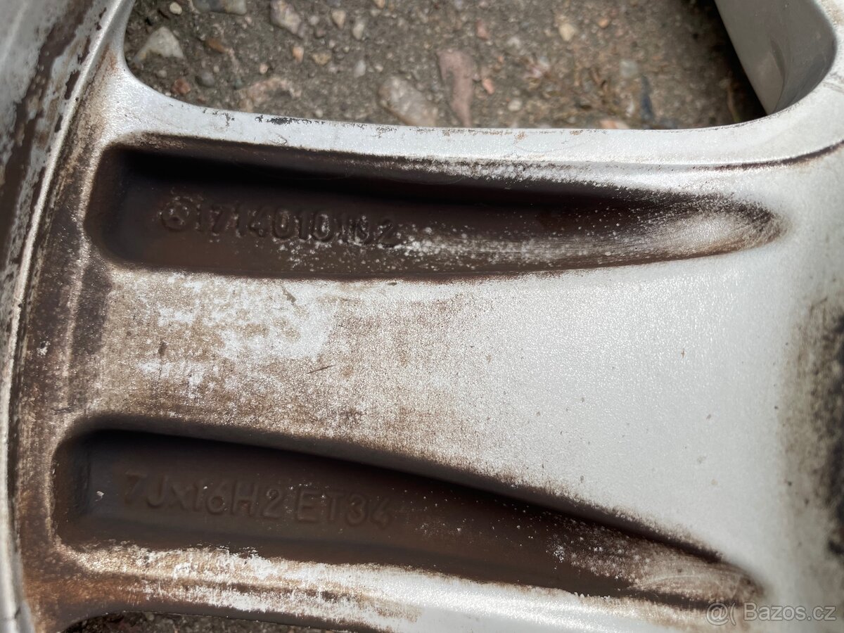 Mercedes ALU kola 5x112 16”+ letní pneu dvourozměr - 7