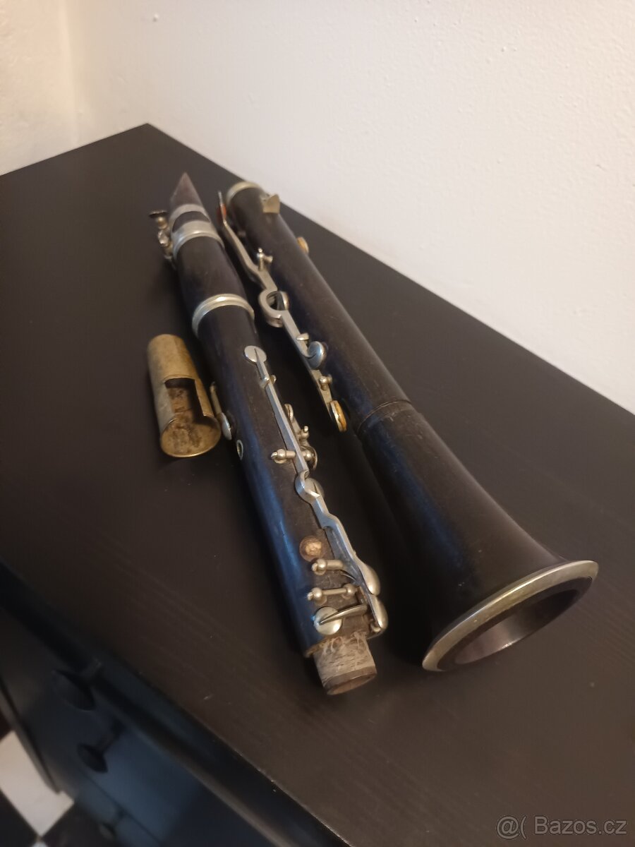 Krásný starý velký klarinet - 7