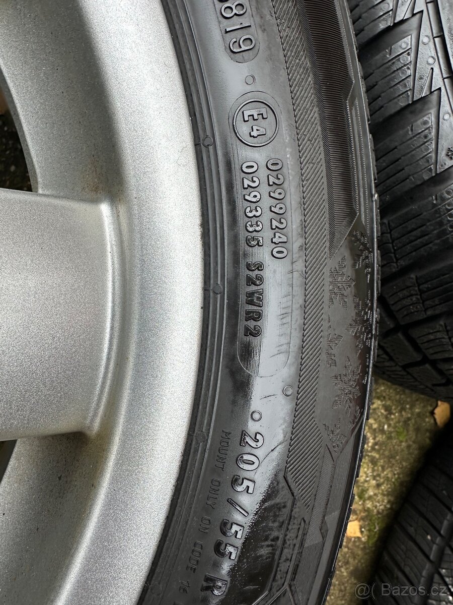 Alu kola Borrbet 5x122 r16, zimní pneu 205/55/16 - 7