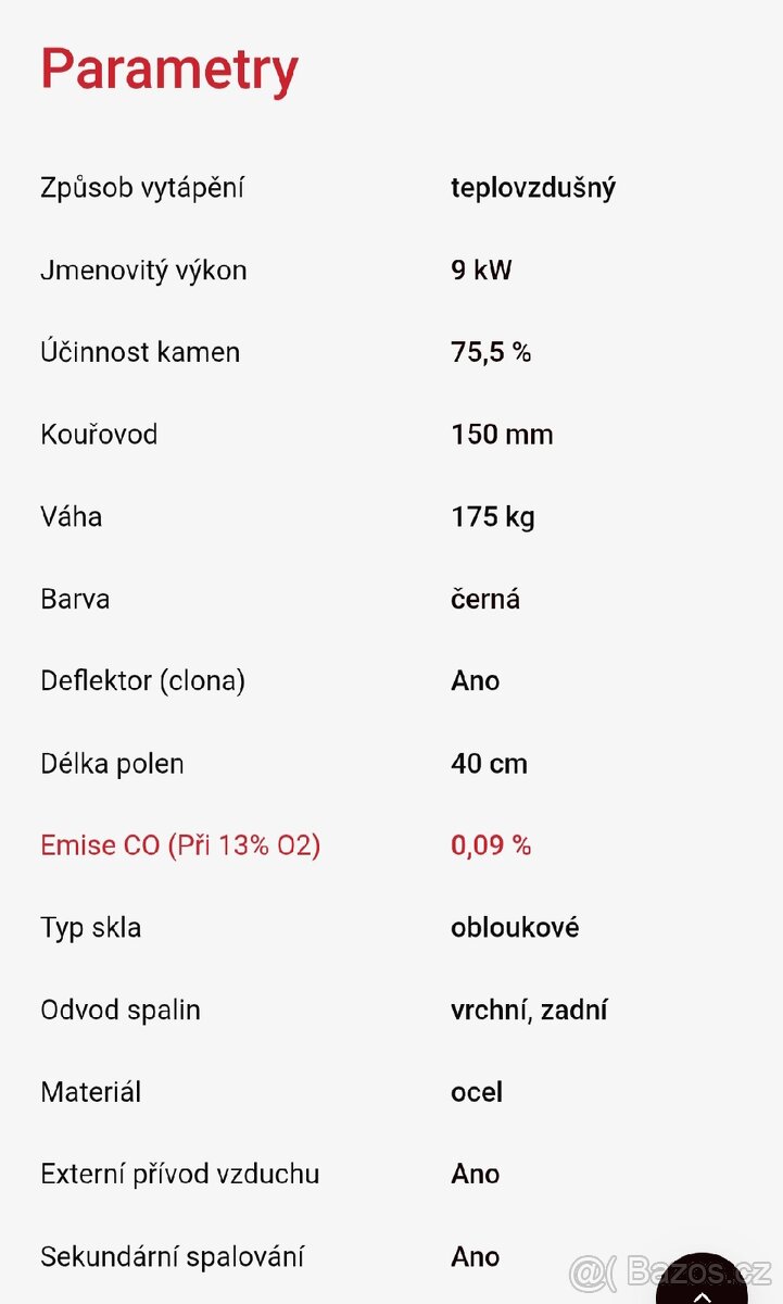 Krbová kamna Defro DH OVÁL 9,2kW - 7