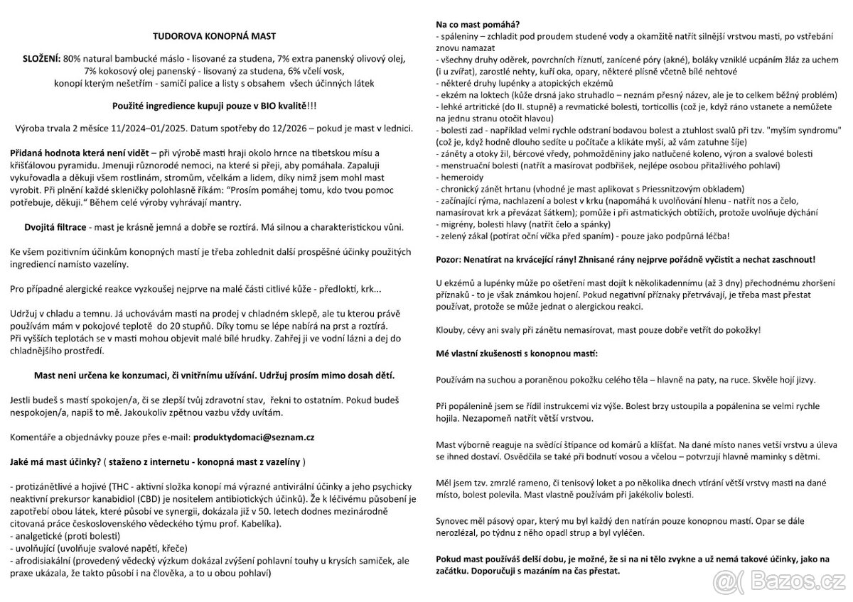 Konopná mast z BIO rostlinných tuků - 7