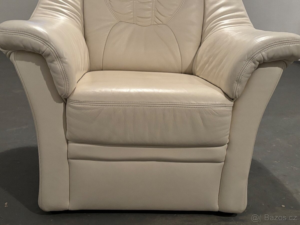 KRÁSNÉ KOŽENÉ KŘESLO PRAVÁ KŮŽE - 7