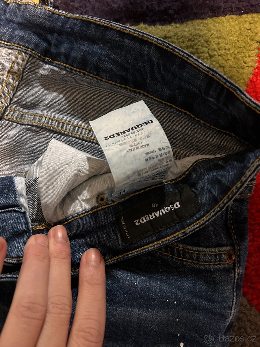 DSQUARED2 LUXUSNÍ PÁNSKÉ SLIM JEANS VEL 48 - 7