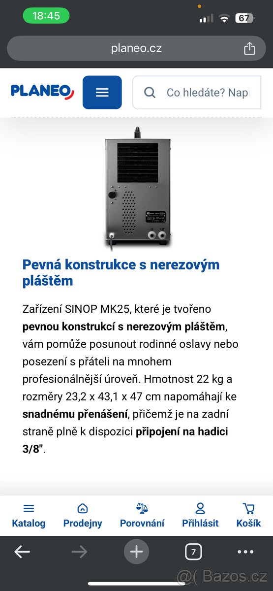 Výčepní zařízení SINOP MK25 - 7