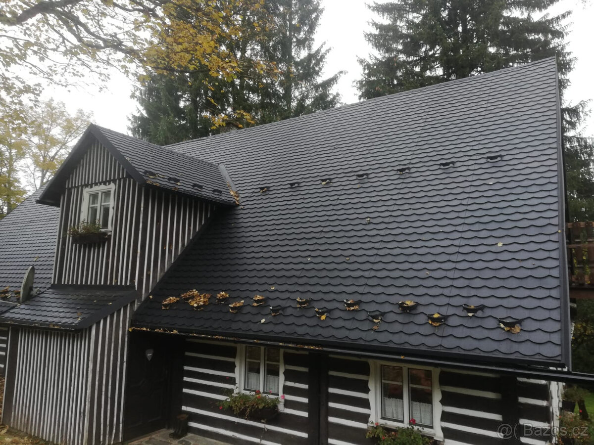 Střešní plechová krytina ve tvaru bobrovky - AKCE - 7