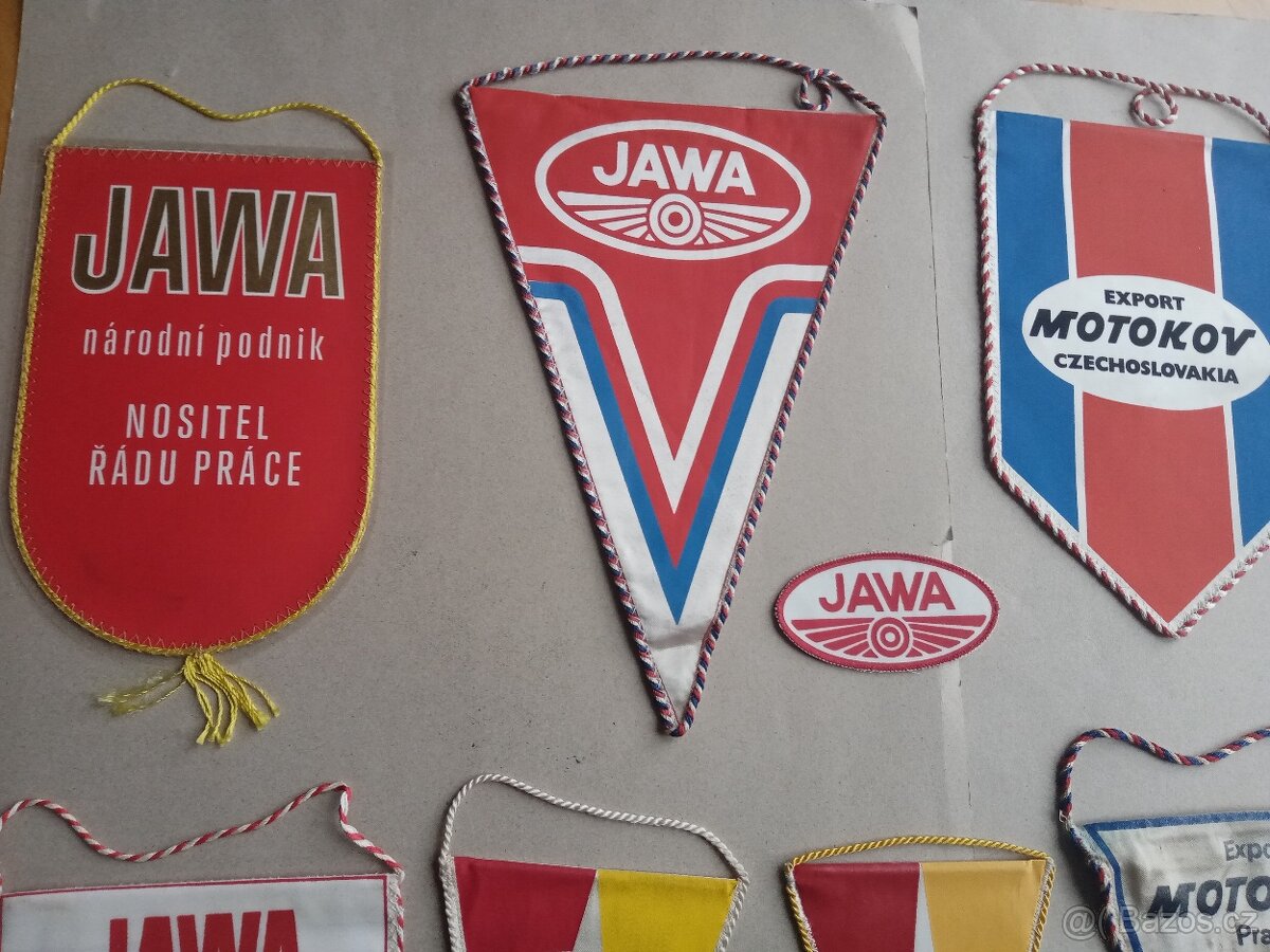 Jawa 250, 350, 500,Babetta, Šestidenní atd.- dobové vlaječky - 7