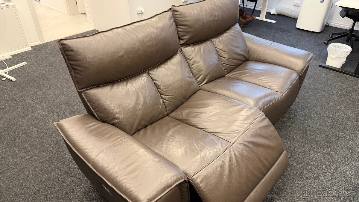 Kožená sedačka, elektronicky polohovatelná - 7