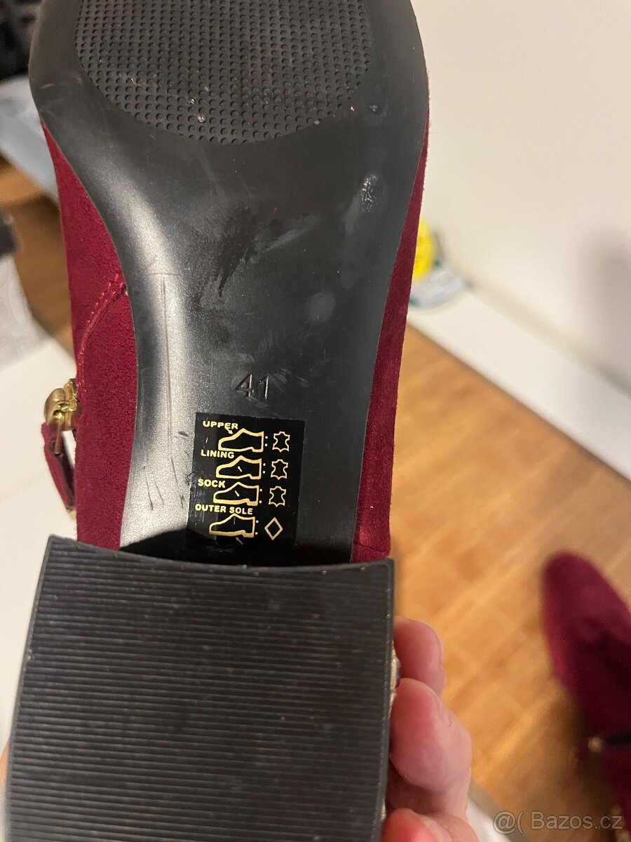 Kožené kotníkové boty s krystaly č. 41 - 7