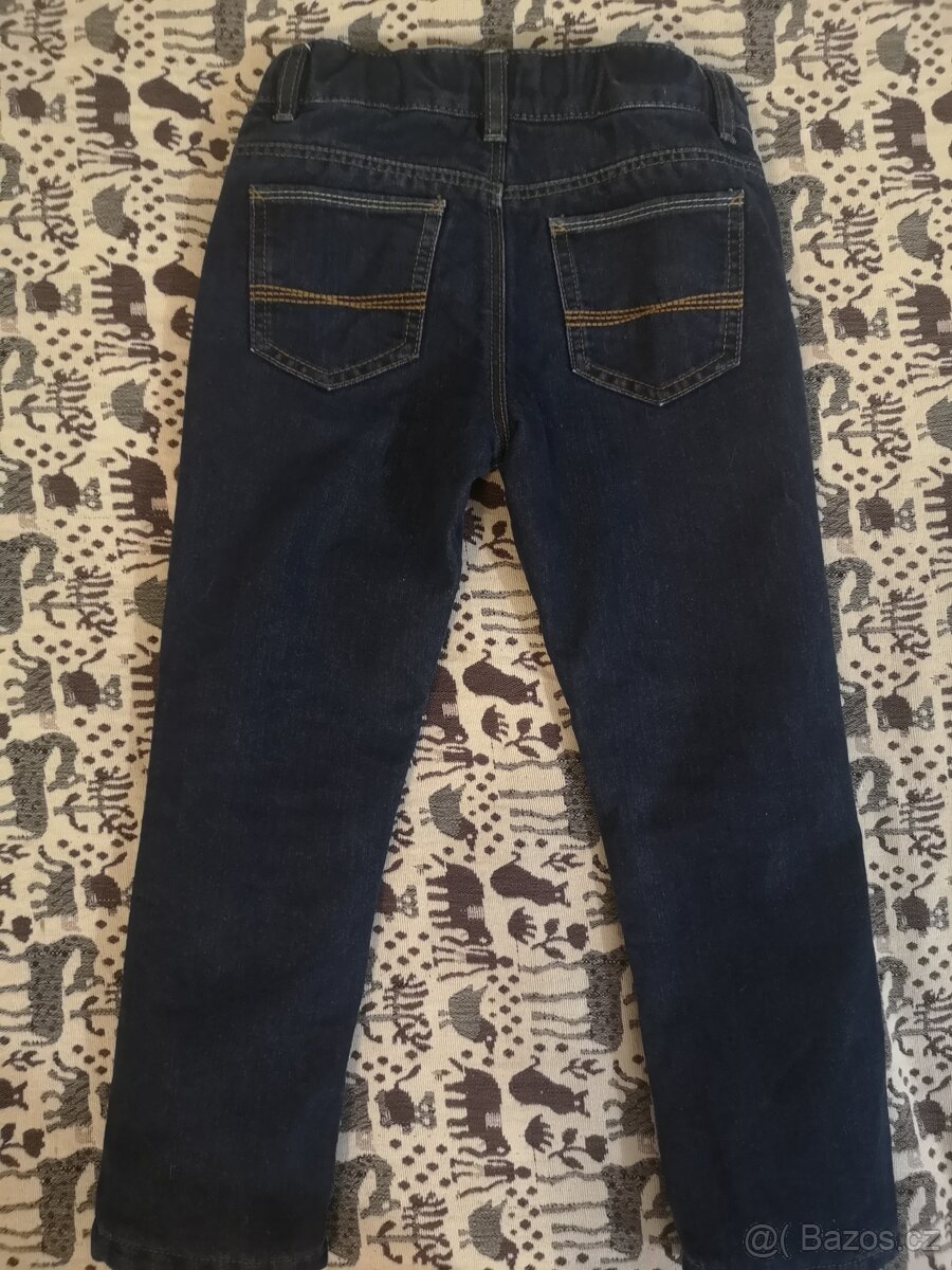 Oteplené džíny C&A vel. 116 - 2 ks - 7
