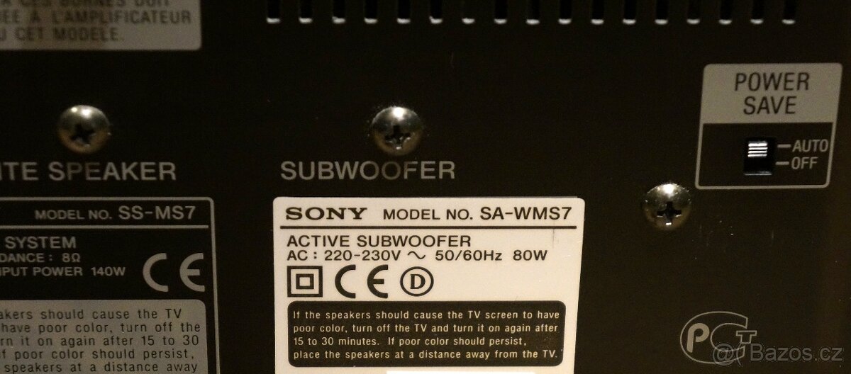 SONY PASCAL SS-MS7, 5 x 140 W + 2XSUB. 5.1 - 7