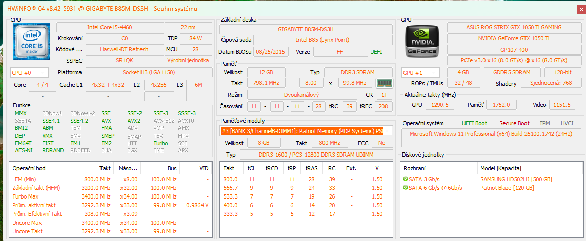 Herní PC - i5, GTX 1050 Ti, 12GB RAM, SSD - 7