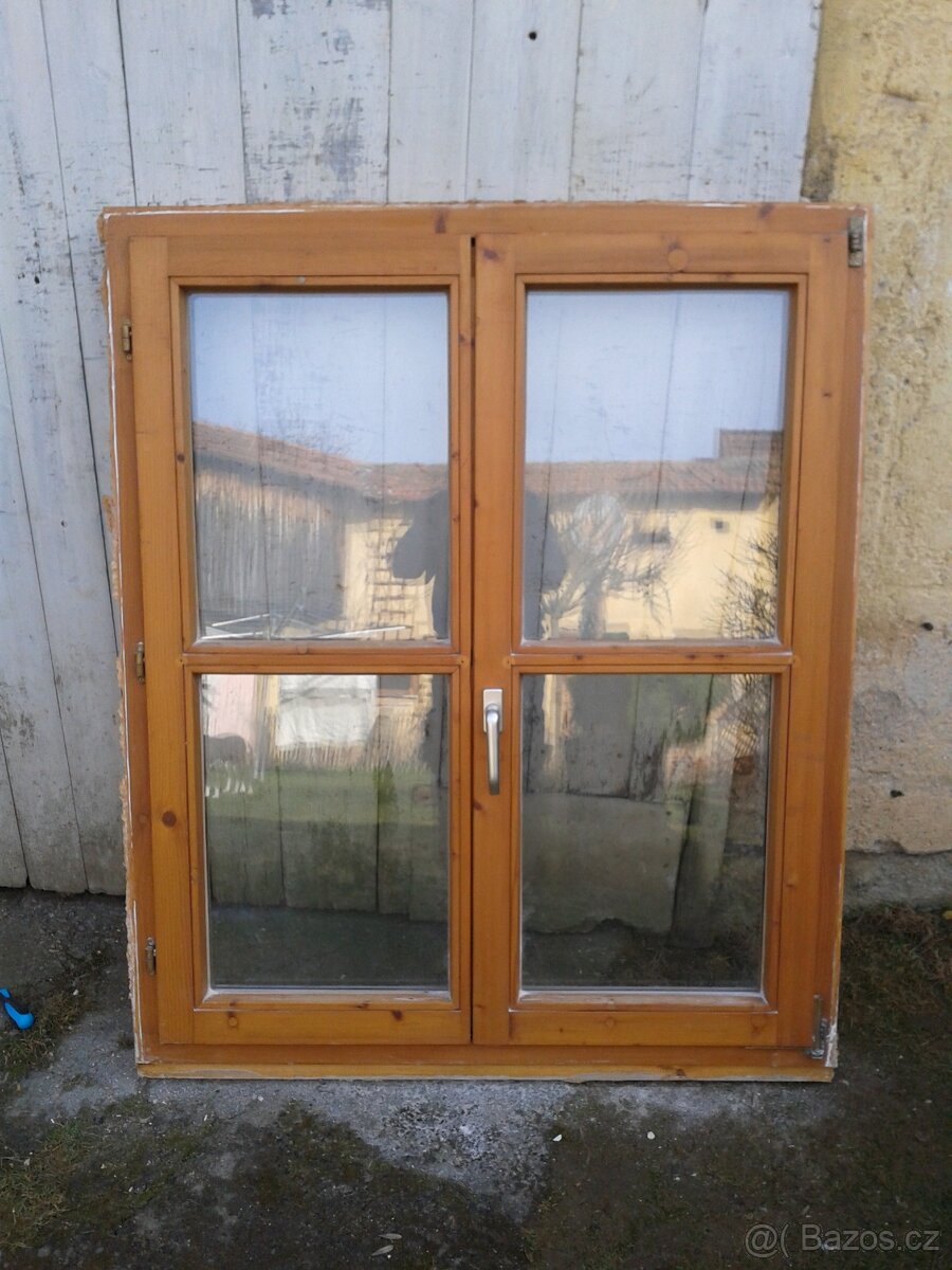 4 kusy - Dřevěné okno 111 x 132 cm - 7