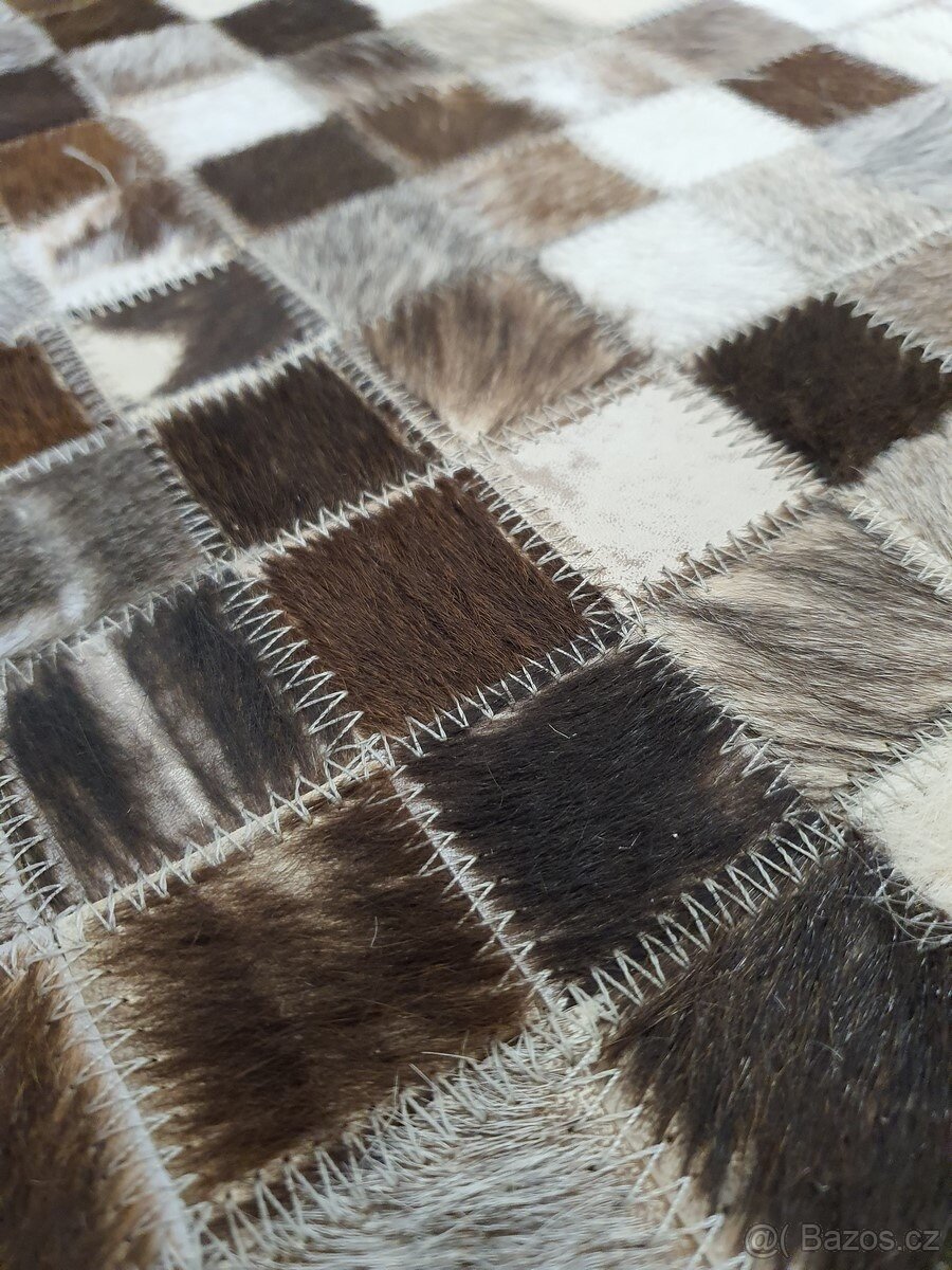 oboustranný koberec z hovězí kožešiny, 3x2 m - 7