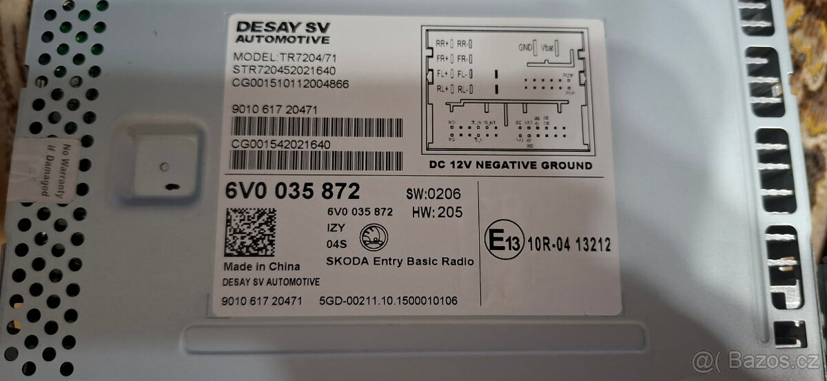 Autorádio BLUES Škoda fabia 3 - 7