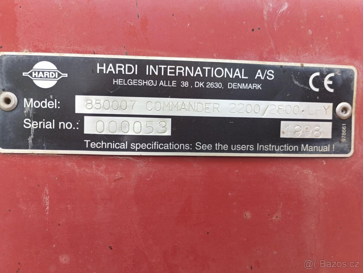 Tažený postřikovač Hardi Commander - 7