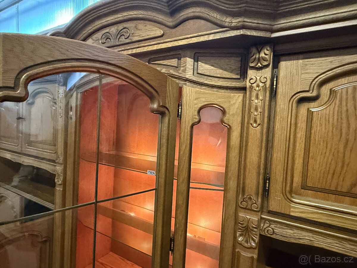 Dubová rustikální obývací stěna 325cm - 7