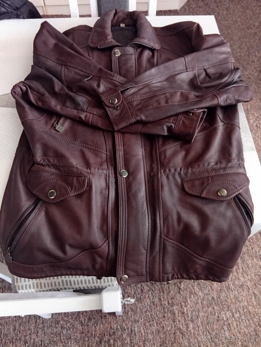 Prodám koženou bundu velikost 56 třikrát nošené - 7