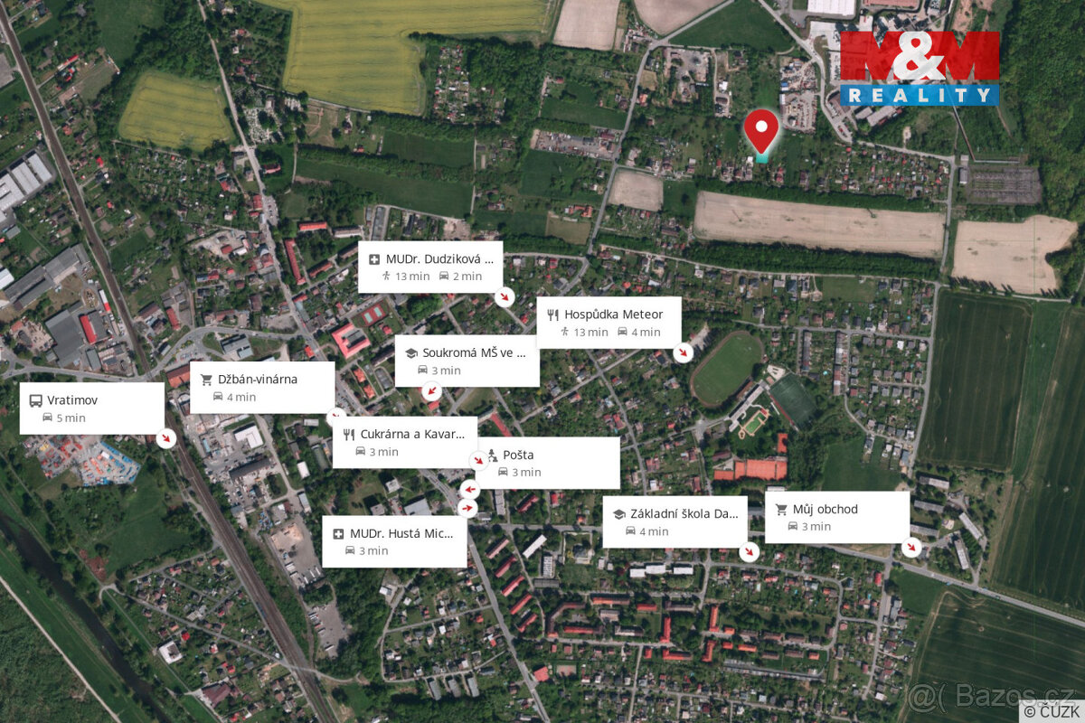 Prodej pozemku k bydlení, 910 m², Vratimov, ul. U Rozvodny - 7