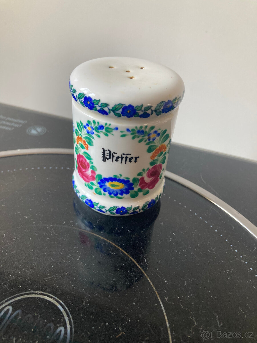 staré retro kořenky + dozy na potraviny+solnička - 7