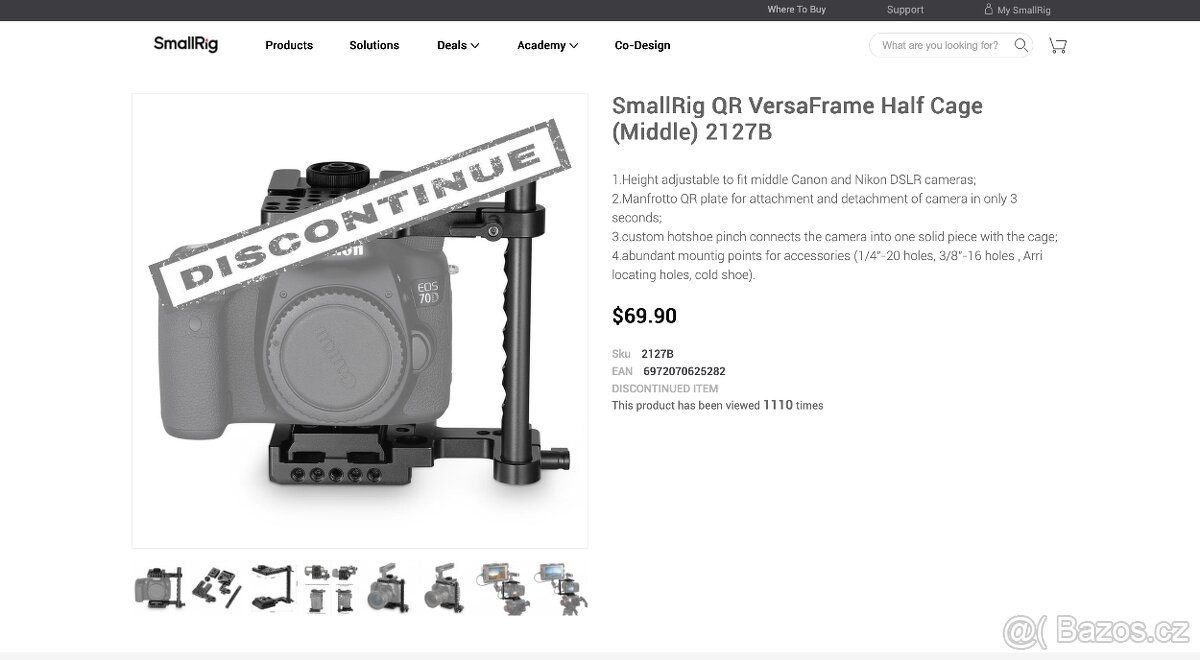 SmallRig QR VersaFrame Half Cage 2127 - 7