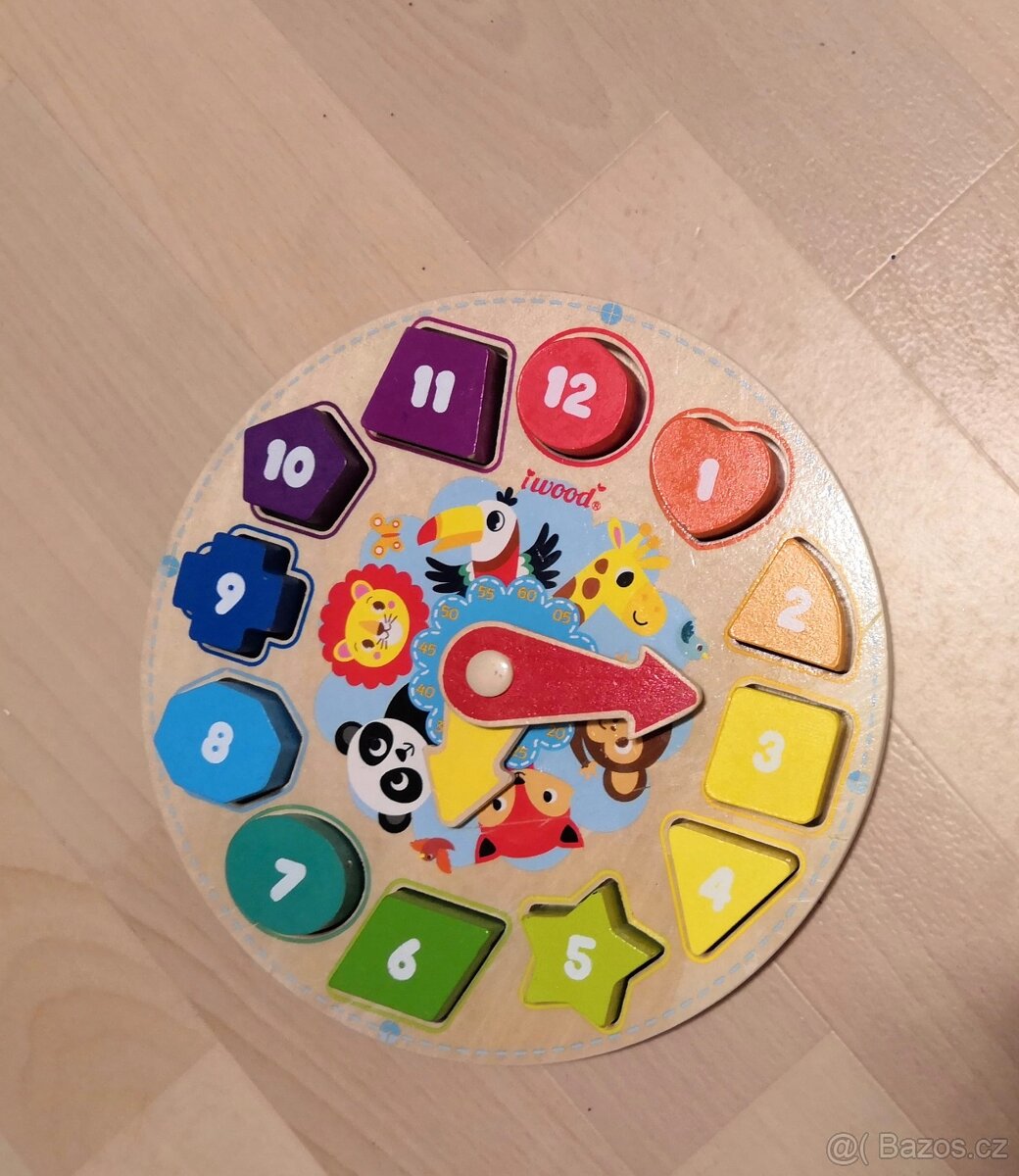 Sada dřevěných hraček a her Vilac vaření zvířátka hodiny - 7