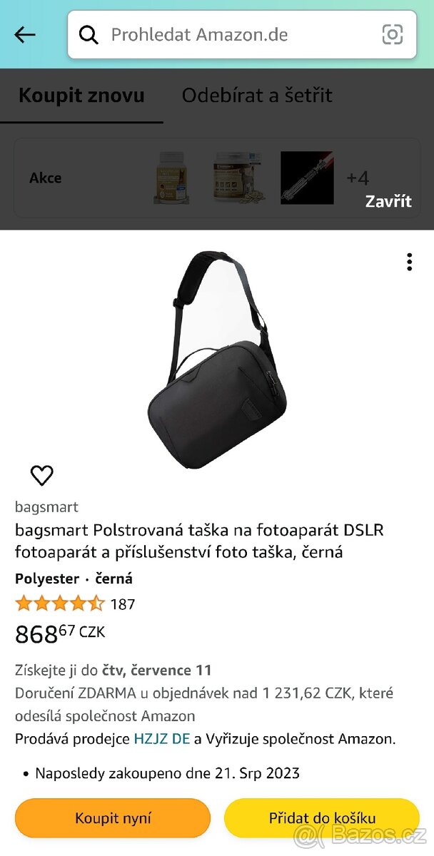 Prodám kvalitní ramenní tašku na foťák - 7