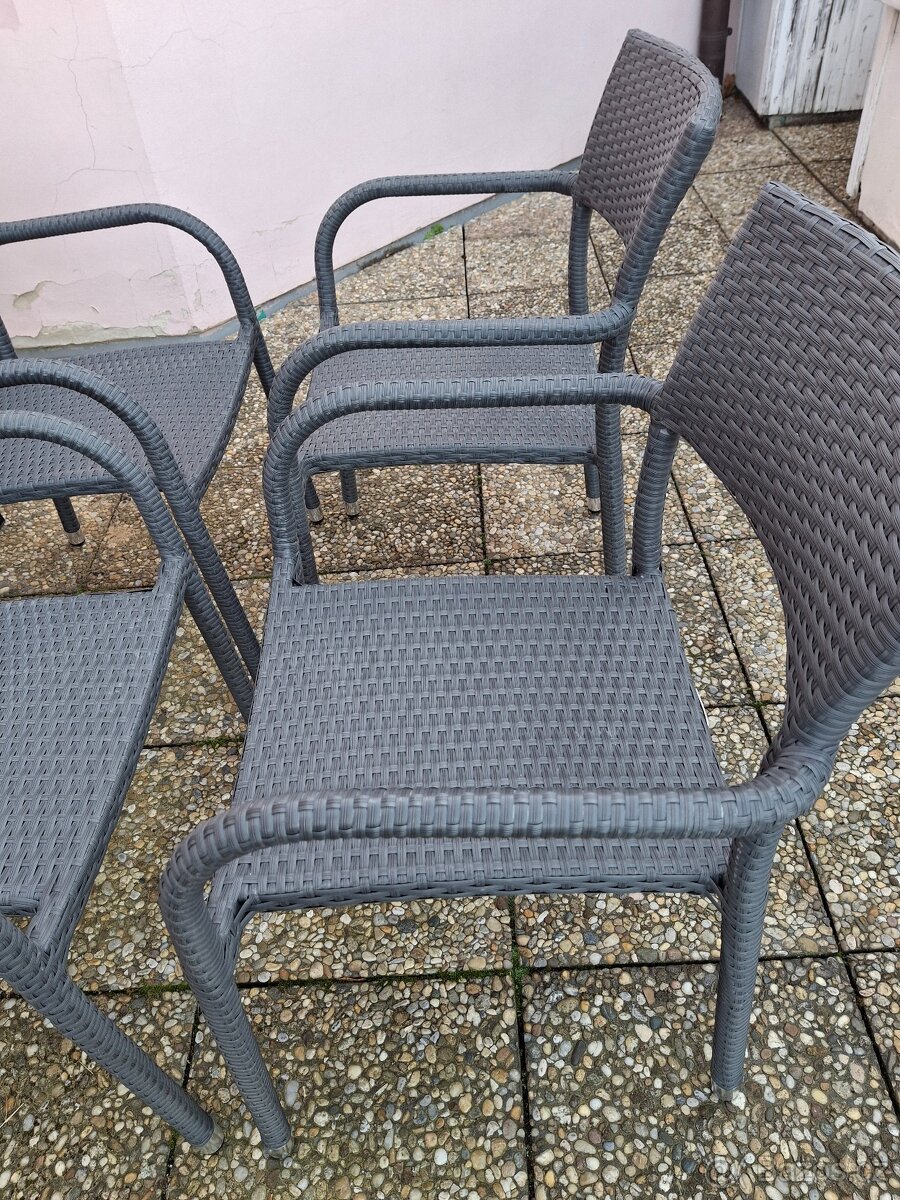 Ratanové židle 4 ks - 7