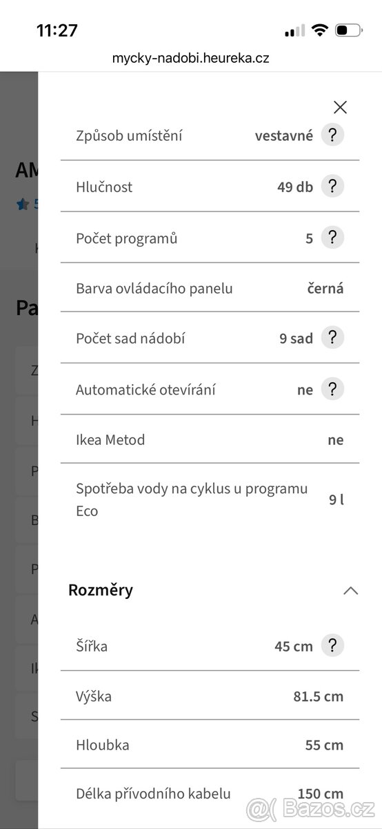 Myčka Amica 45 cm - 7