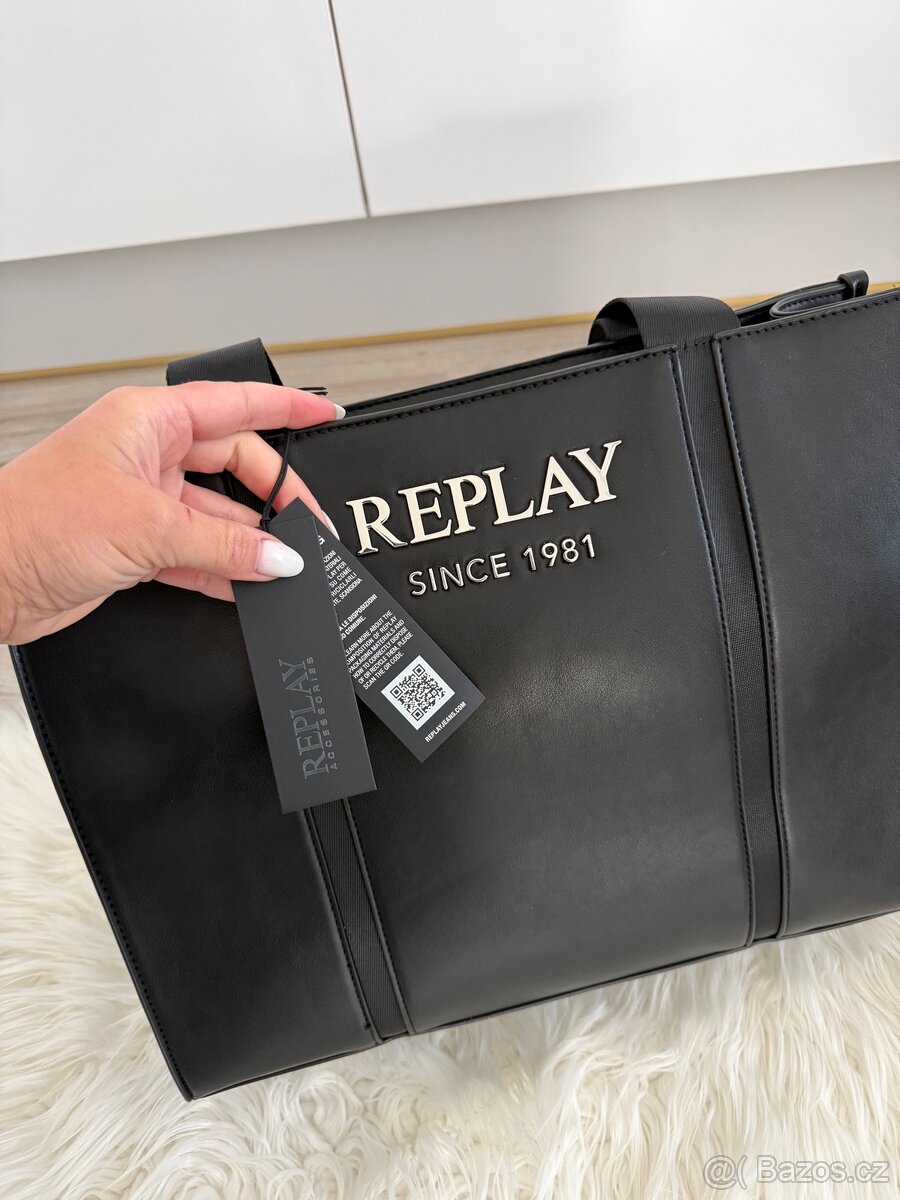Černá, dámská kabelka Replay - 7