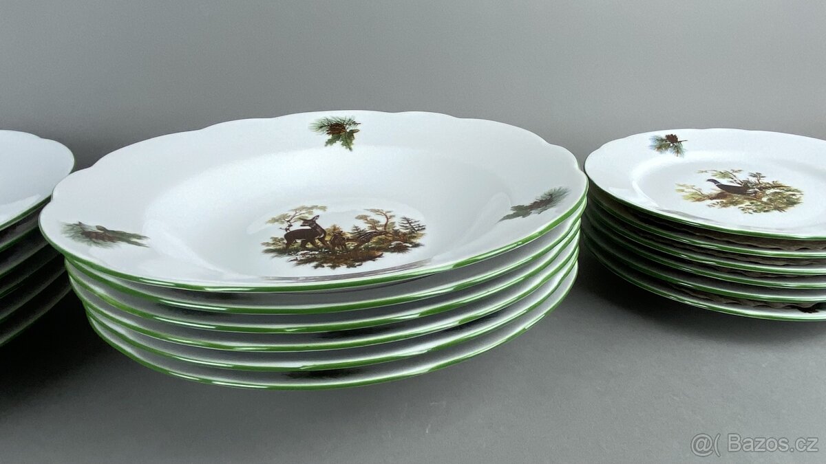 Porcelánová Talířová souprava, Myslivecká 18d. NOVÁ - 7