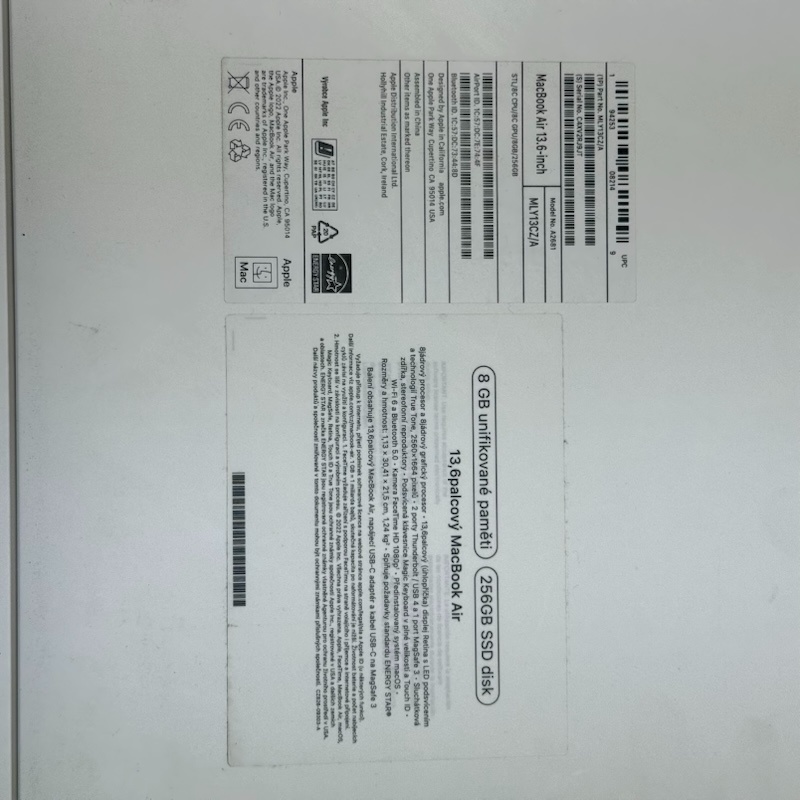 Apple MacBook Air 13.6" (A2681) – 8C CPU / 8C GPU / 8GB RAM - 7