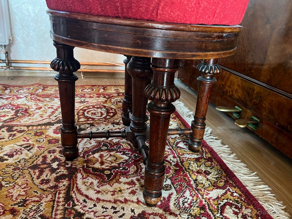 Starožitné pianino s příslušenstvím - 7