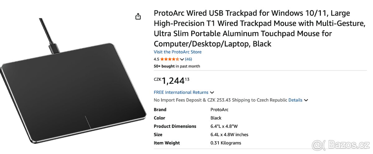 ProtoArc T1 - externí touchpad - VELMI KVALITNÍ - 7