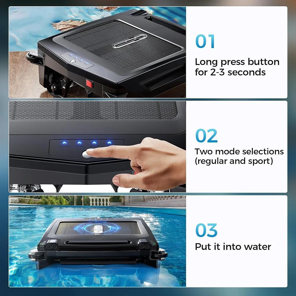 solární bazénový hladinový sběrač, skimmer robot - 7
